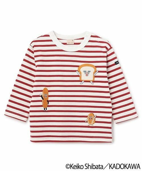 petit main / プティマイン Tシャツ | 【パンどろぼう】ボーダーモチーフ長袖Tシャツ | 詳細4