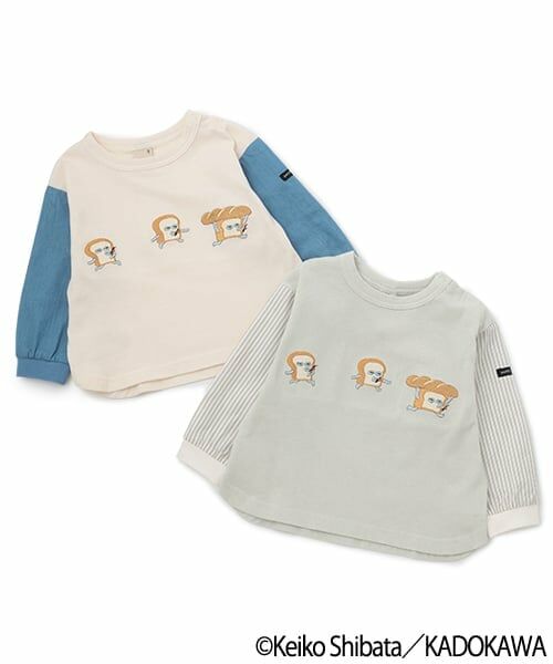 petit main / プティマイン Tシャツ | 【パンどろぼう】袖布帛Tシャツ | 詳細14