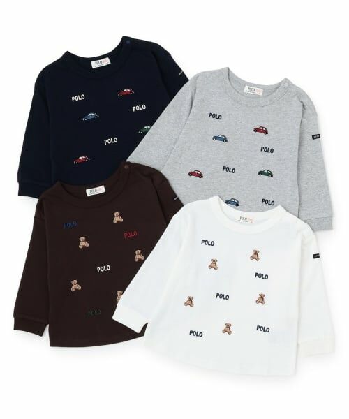 petit main / プティマイン Tシャツ | 【POLO BCS】モチーフ刺繍長袖Tシャツ | 詳細8