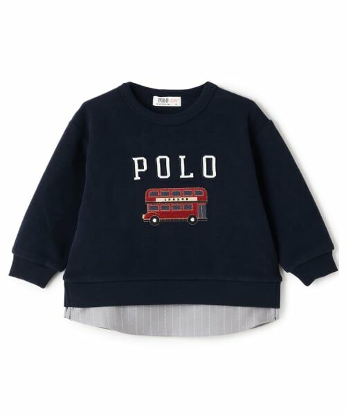petit main / プティマイン スウェット | 【POLO BCS】アップリケトレーナー（紺）