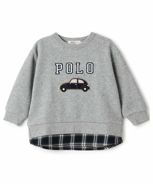 petit main / プティマイン スウェット | 【POLO BCS】アップリケトレーナー（トップ グレー）