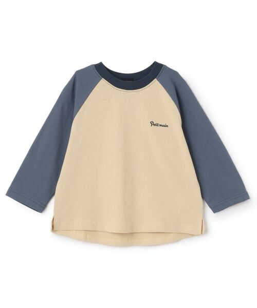 petit main / プティマイン Tシャツ | 【オーガニック】ラグラン長袖Tシャツ（クリーム）