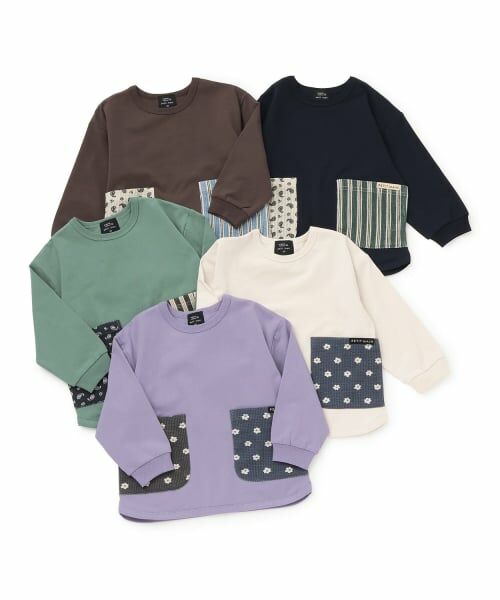 petit main / プティマイン Tシャツ | 【オーガニック】ポケット長袖Tシャツ | 詳細8