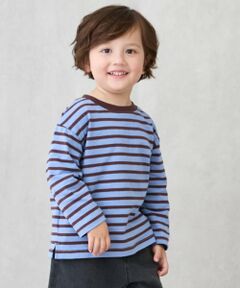 petit main / プティマイン Tシャツ | 【GOODPRICE/食品防汚】ボーダー長袖T