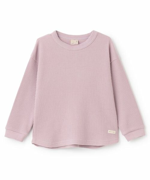petit main / プティマイン Tシャツ | 【GOODPRICE】ワッフル長袖Tシャツ（ピンク）