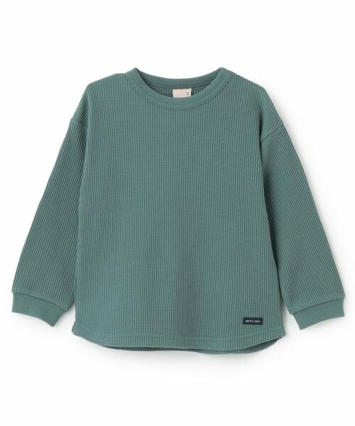 petit main / プティマイン Tシャツ | 【GOODPRICE】ワッフル長袖Tシャツ（グリーン）
