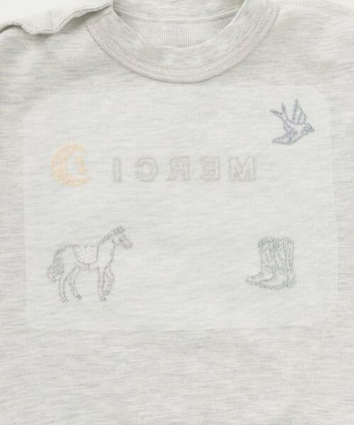 petit main / プティマイン Tシャツ | ロゴモチーフ接結長袖Tシャツ | 詳細10