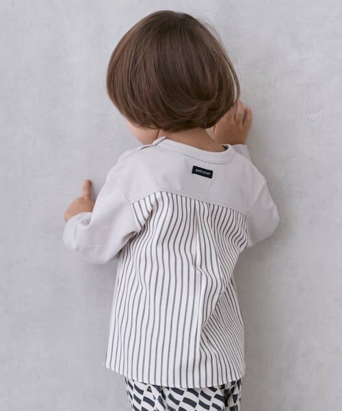 petit main / プティマイン Tシャツ | 働く車刺しゅう長袖Tシャツ | 詳細1