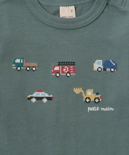 petit main / プティマイン Tシャツ | 働く車刺しゅう長袖Tシャツ | 詳細9