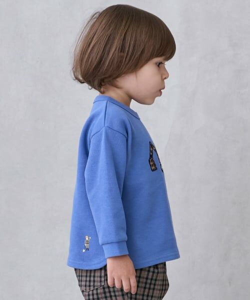 petit main / プティマイン Tシャツ | 働く車アップリケ接結長袖Tシャツ | 詳細1