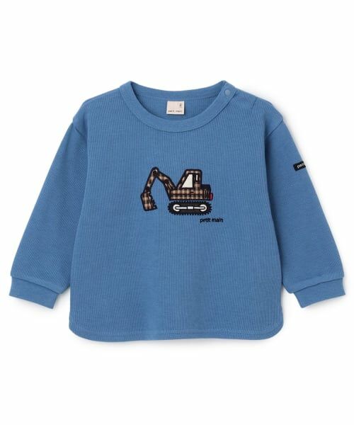 petit main / プティマイン Tシャツ | 働く車アップリケ接結長袖Tシャツ | 詳細6