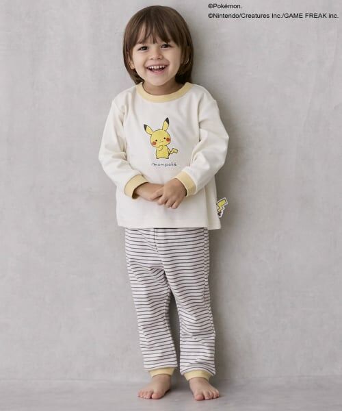 petit main / プティマイン ルームウェア | 【モンポケ】スムースパジャマ（アイボリー）