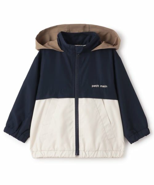 petit main / プティマイン ブルゾン | 【撥水加工】切替ウィンブレ（アイボリー）