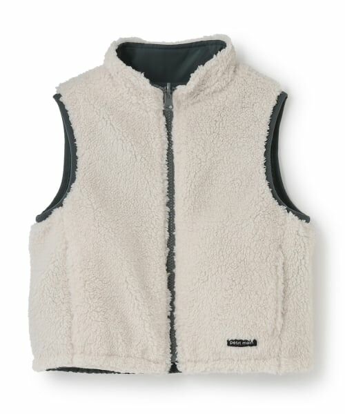 petit main / プティマイン ダウンジャケット・ベスト | 【洗える】無地×ボアリバーシブルベスト | 詳細8