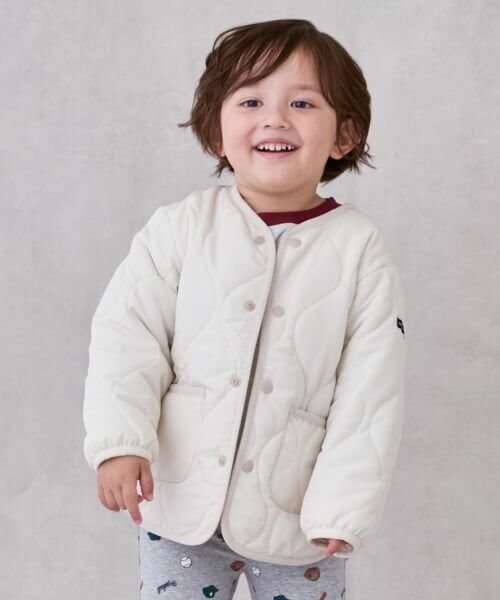 petit main / プティマイン ブルゾン | 【リンク/撥水加工】キルティングジャケット（アイボリー）