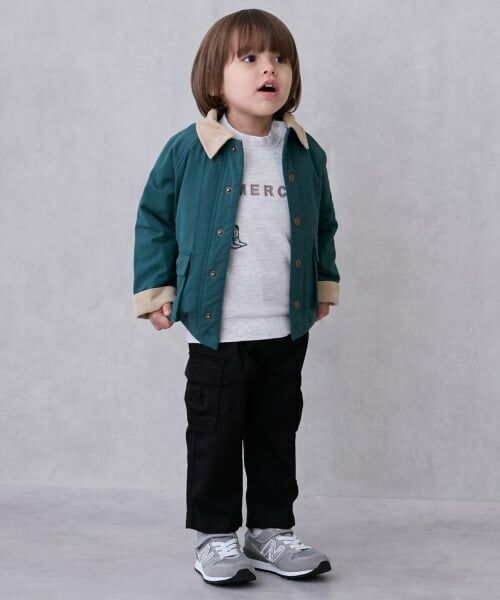 petit main / プティマイン その他アウター | 【リンク/洗える】ツイル中綿入りダスターコート | 詳細1