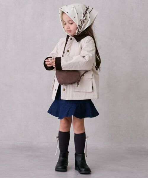 petit main / プティマイン その他アウター | 【リンク/洗える】ツイル中綿入りダスターコート | 詳細4