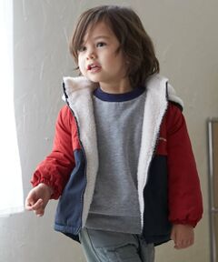 petit main / プティマイン ブルゾン | 【洗える】リバーシブル切替ブルゾン