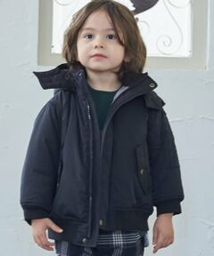 petit main / プティマイン ブルゾン | 【洗える】MA1風フード取外ジャケット