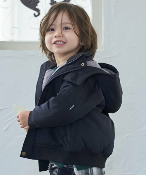 petit main / プティマイン ブルゾン | 【洗える】MA1風フード取外ジャケット | 詳細1