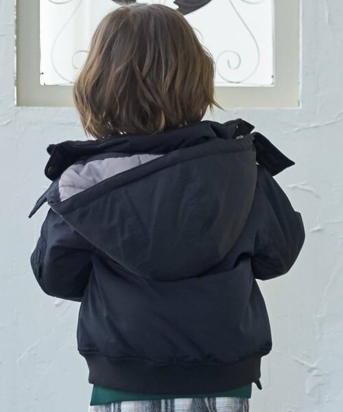 petit main / プティマイン ブルゾン | 【洗える】MA1風フード取外ジャケット | 詳細2