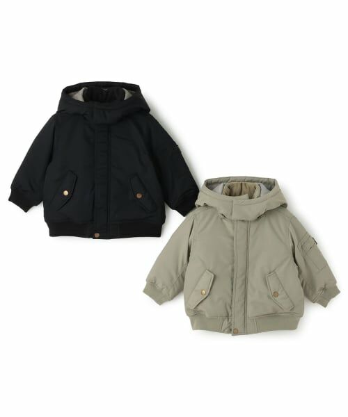 petit main / プティマイン ブルゾン | 【洗える】MA1風フード取外ジャケット | 詳細25