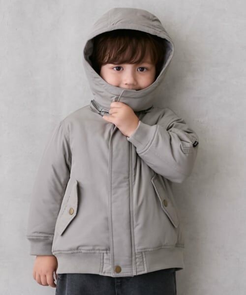 petit main / プティマイン ブルゾン | 【洗える】MA1風フード取外ジャケット | 詳細7