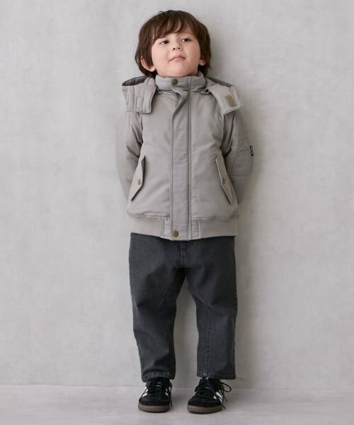 petit main / プティマイン ブルゾン | 【洗える】MA1風フード取外ジャケット | 詳細8
