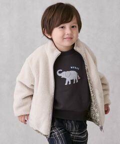 petit main / プティマイン ブルゾン | 【撥水加工】柄×ボアブルゾン