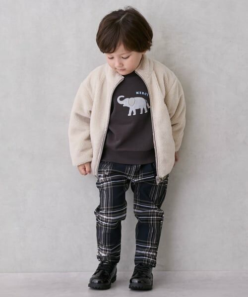 petit main / プティマイン ブルゾン | 【撥水加工】柄×ボアブルゾン | 詳細8