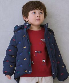 petit main / プティマイン ブルゾン | 【リンク/洗える】アソート刺しゅう中綿ジャケット