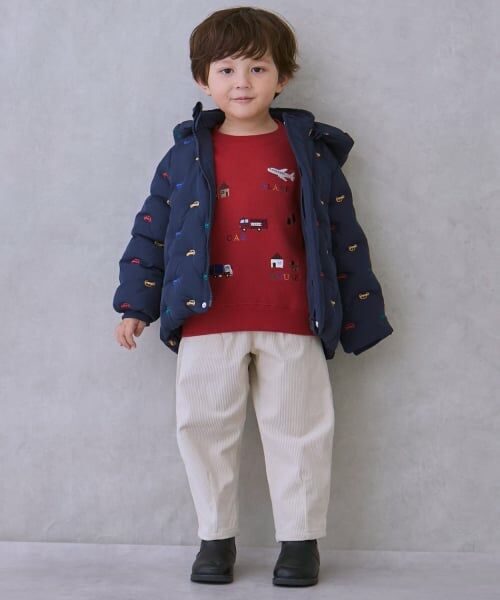 petit main / プティマイン ブルゾン | 【リンク/洗える】アソート刺しゅう中綿ジャケット | 詳細2