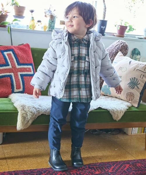 petit main / プティマイン ブルゾン | 【リンク/洗える】アソート刺しゅう中綿ジャケット | 詳細3