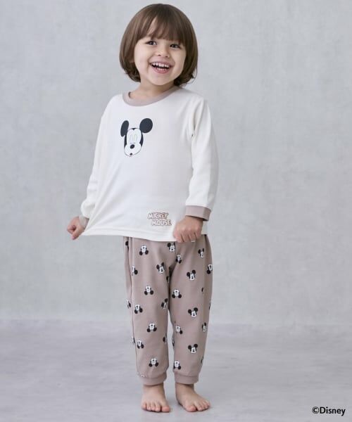 petit main / プティマイン ルームウェア | 【Disney】スムース長袖パジャマ（アイボリー）