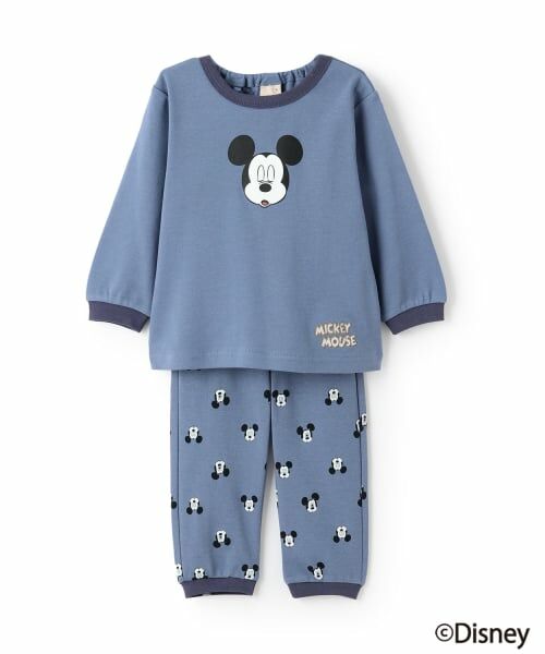 petit main / プティマイン ルームウェア | 【Disney】スムース長袖パジャマ（ブルー）