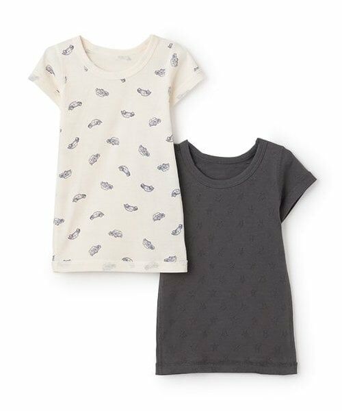 petit main / プティマイン その他インナー・ルームウェア | 【弱酸性】半袖肌着2P（チャコール）