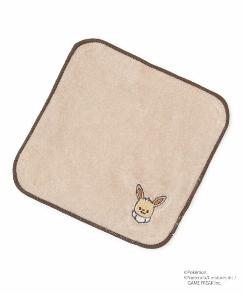 petit main / プティマイン ハンカチ | 【モンポケ】タオルハンカチ（ベージュ）