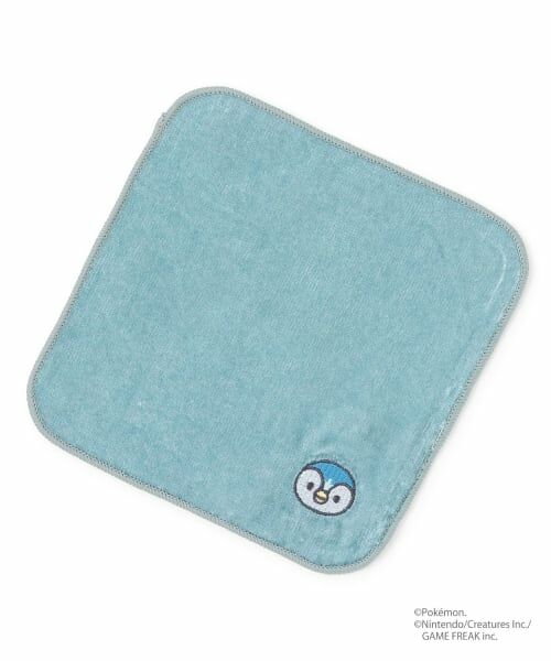 petit main / プティマイン ハンカチ | 【モンポケ】タオルハンカチ（サックス）