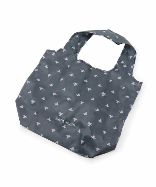 petit main / プティマイン バッグ | ポケッタブルエコバッグ（紺）