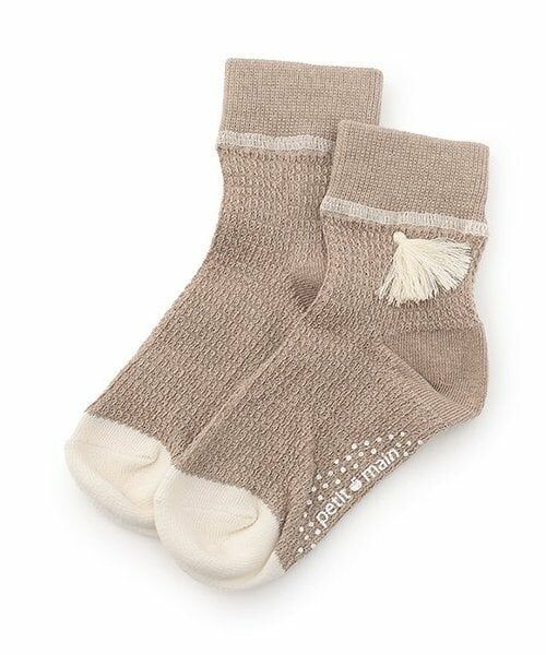 petit main / プティマイン ソックス | タッセルつきソックス（ベージュ）
