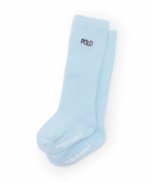 petit main / プティマイン ソックス | 【POLO BCS】ロゴハイソックス（サックス）