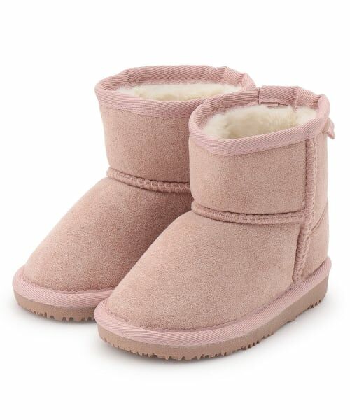 petit main / プティマイン ブーツ（ショート丈） | 【撥水】ムートンブーツ（ピンク）