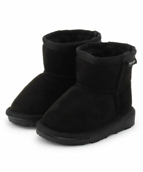 petit main / プティマイン ブーツ（ショート丈） | 【撥水】ムートンブーツ（黒）