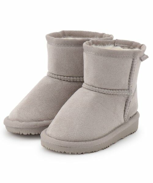 petit main / プティマイン ブーツ（ショート丈） | 【撥水】ムートンブーツ（グレー）