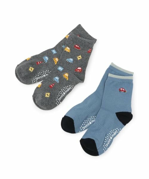 petit main / プティマイン ソックス | BOYSアソートソックス2P（ブルー）