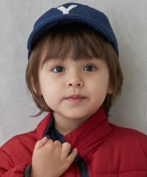 petit main / プティマイン キャップ | アルファベットロゴキャップ（紺）