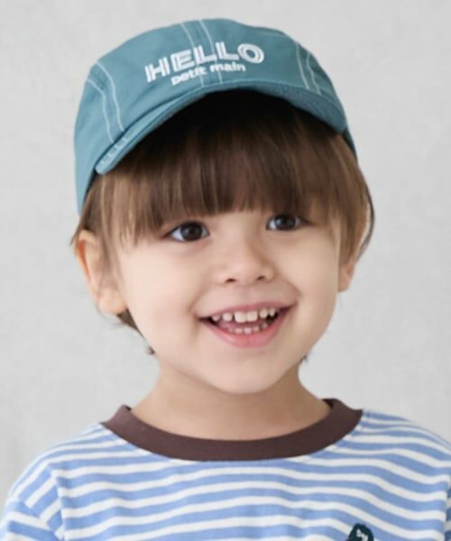 petit main / プティマイン キャップ | ロゴキャップ（ブルー グリーン）