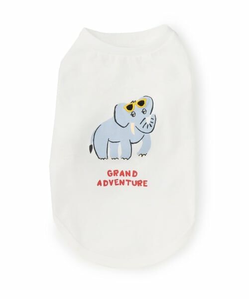 petit main / プティマイン その他 | 【DOG/接触冷感】動物プリントタンク（オフ ホワイト）