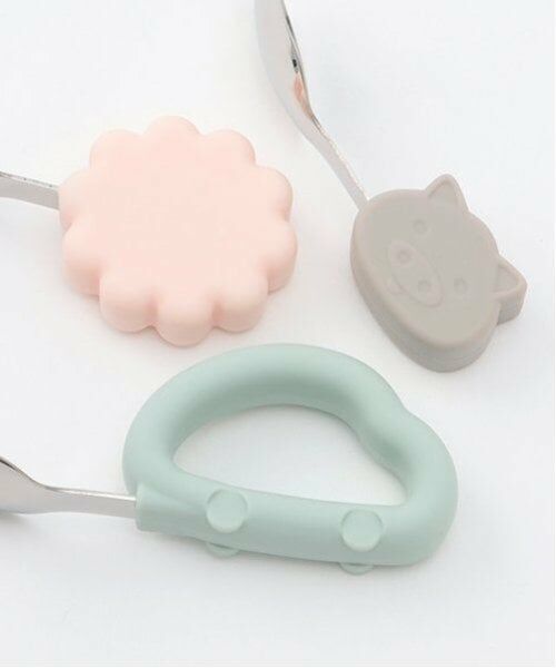 petit main / プティマイン ベビー・キッズグッズ | にぎりやすいシリコンカトラリーセット/L | 詳細2