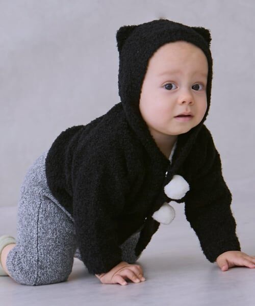 petit main / プティマイン ベビー・キッズウエア | ねこニットカーディガン | 詳細1